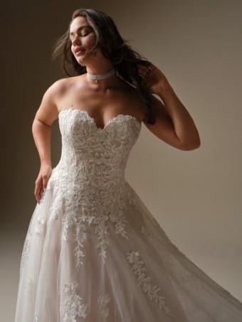 Maggie Sottero Style No. JENNIFER (26MS404B02 - No plunge, Chic organza) #1 All Ivory (gown with Ivory Illusion) thumbnail