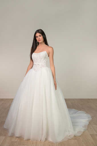 Stella York Style No. SY8189ZZ #3 (IV-IV) IVORY LACE AND TULLE OVER IVORY GOWN W IVORY SATIN BELT thumbnail
