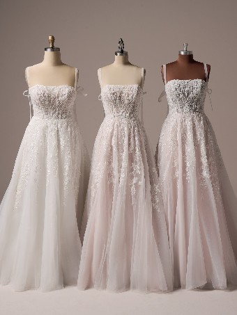 Rebecca Ingram Style No. ANGIE (25RK903B01 - Lined bodice, Sparkle tulle) #6 Ivory/Silver Accent over Blush thumbnail