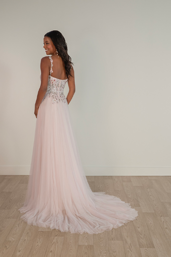 Stella York Style No. SY8113ZZ #3 (LB-IV) LAVENDER BLUSH LACE AND IVORY FRENCH TULLE OVER IVORY GOWN (LB-BH) LAVENDER BLUSH LACE AND BLUSH FRENCH TULLE OVER BLUSH GOWN thumbnail