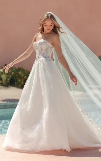 Stella York Style No. SY8181CR #2 (BGIV-IV) BLUSH & GREEN LACE IVORY TULLE & REGAL ORGANZA OV IVORY GOWN thumbnail