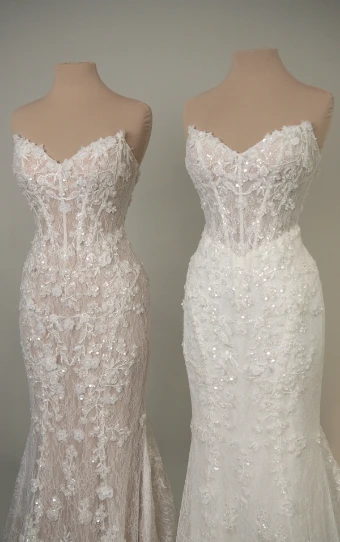 Essense of Australia Style No. D4368IV #6 default (IV-RUM) IVORY LACE AND RUM TULLE OVER RUM GOWN thumbnail