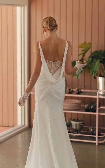 Stella York Style No. SY8224ZZ #7 (PI-PL) PURE IVORY GOWN W PORCELAIN TULLE INNER BACK BODICE ONLY thumbnail