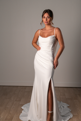 Stella York Style No. SY8224ZZ #4 (PI-PL) PURE IVORY GOWN W PORCELAIN TULLE INNER BACK BODICE ONLY thumbnail