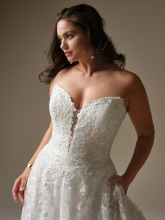 Maggie Sottero Style No. MEMPHIS (26MS450B01 - Fully lined bodice, Glitter tulle) #3 All Ivory (gown with Ivory Illusion) thumbnail