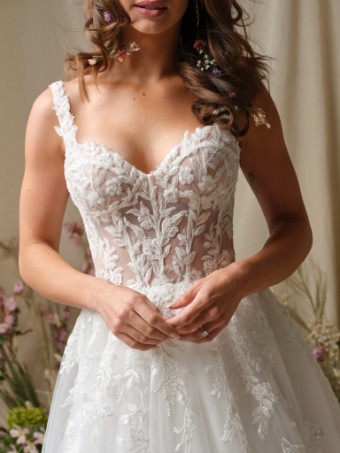 Rebecca Ingram Style No. SUSAN (26RN421B11 - No slit, Fully lined bodice) #2 All Ivory thumbnail