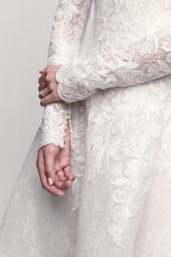 Watters - Locket Brides Style No. Verona w/ Sleeves 16156 #8 Ivory-Blush thumbnail