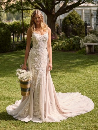 Rebecca Ingram Style No. EDEN (26RK429B02 - Lined front bodice, Plain tulle) #1 All Ivory (gown with Ivory Illusion) thumbnail