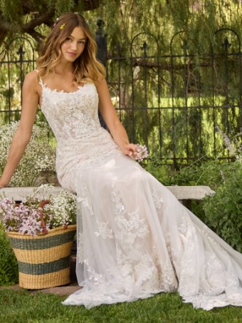 Rebecca Ingram Style No. EDEN (26RK429B02 - Lined front bodice, Plain tulle) #2 All Ivory (gown with Ivory Illusion) thumbnail