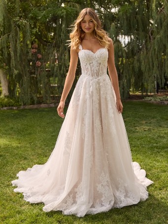 Rebecca Ingram Style No. ESMERALDA (26RK478A01 - Unlined bodice, Attached Straps, Sequin tulle) #0 default All Ivory (gown with Ivory Illusion) thumbnail
