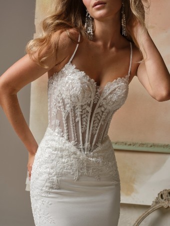 Maggie Sottero Style No. INDIA (26MB374B01 - Fully lined bodice) #4 All Ivory (gown with Ivory Illusion) thumbnail