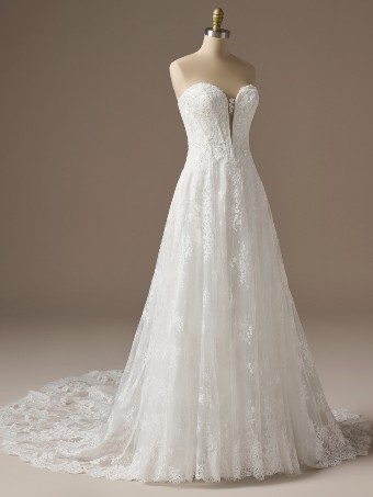 Maggie Sottero Style No. LUCCA (26MB463A01 - Unlined bodice, Glitter tulle) #5 Ivory over Blush (gown with Light Nude Illusion) thumbnail