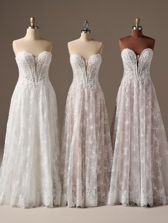 Maggie Sottero Style No. LUCCA (26MB463A01 - Unlined bodice, Glitter tulle) #6 default Ivory over Blush (gown with Light Nude Illusion) thumbnail