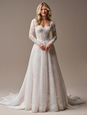 Rebecca Ingram Style No. ESMERALDA (26RK478A01 - Unlined bodice, Sequin tulle) #3 All Ivory (gown with Ivory Illusion) thumbnail