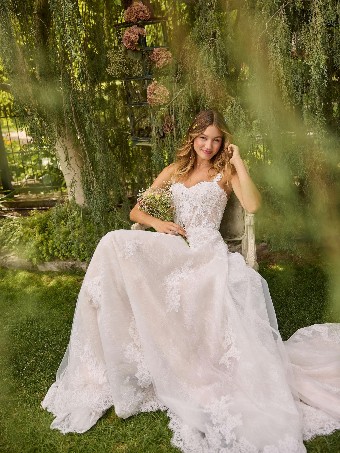 Rebecca Ingram Style No. ESMERALDA (26RK478A01 - Unlined bodice, Sequin tulle) #1 All Ivory (gown with Ivory Illusion) thumbnail
