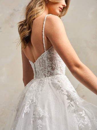 Rebecca Ingram Style No. CATHERINE (24RS791A01 - Unlined bodice) #6 Ivory/Silver Accent (gown with Ivory Illusion) thumbnail