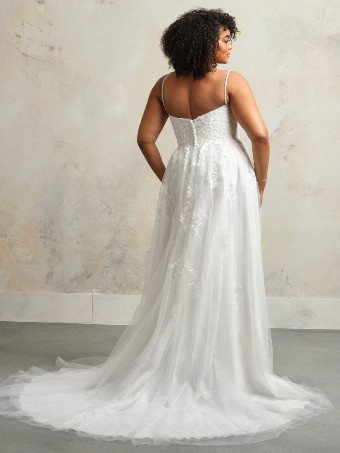Rebecca Ingram Style No. CATHERINE (24RS791A01 - Unlined bodice) #3 Ivory/Silver Accent (gown with Ivory Illusion) thumbnail