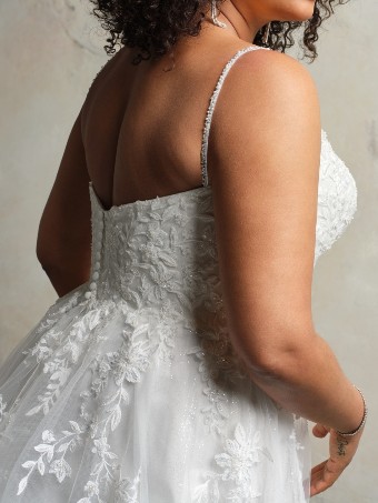 Rebecca Ingram Style No. CATHERINE (24RS791A01 - Unlined bodice) #2 Ivory/Silver Accent (gown with Ivory Illusion) thumbnail