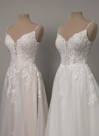 Stella York Style No. SY8293 #7 default (IVIV-PL) Ivory Lace & Tulle over Ivory Gown w Porcelain Tulle Plunge thumbnail