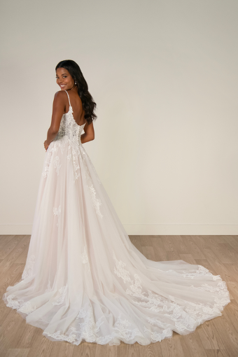 Stella York Style No. SY8293 #6 (IVIV-PL) Ivory Lace & Tulle over Ivory Gown w Porcelain Tulle Plunge thumbnail