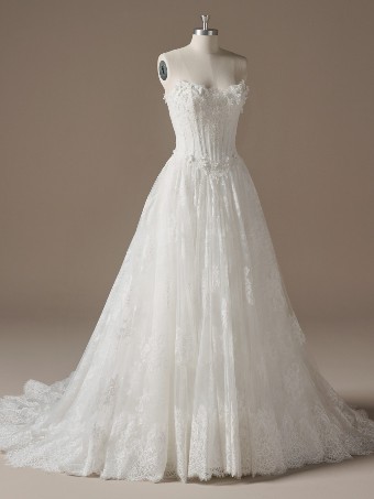 Maggie Sottero Style No. KITARO (26MB385A01 - Unlined bodice, Attached sleeves) #6 default All Ivory (gown with Ivory Illusion) thumbnail