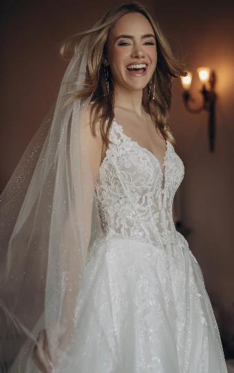 Stella York Style No. SY8314CQ #1 (IV-IV) Ivory Lace and Tulle over Ivory Gown thumbnail