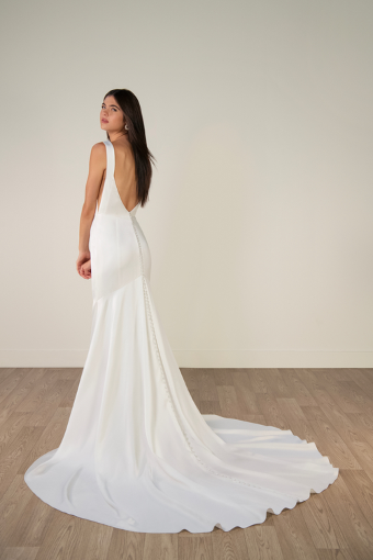 Stella York Style No. SY8338 #3 (IV-PL) Ivory Gown w Porcelain Tulle Side Plunge thumbnail