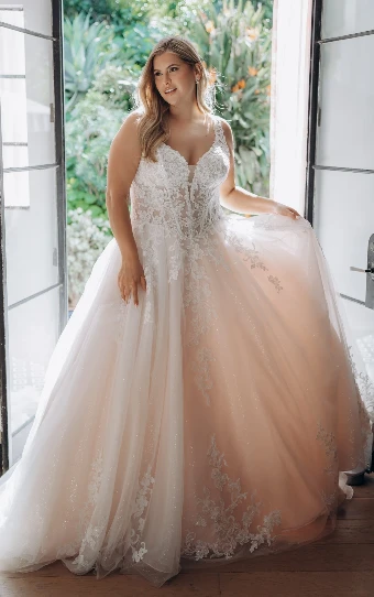 Stella York Style No. SY8314ZN #5 (IV-IV) Ivory Lace and Tulle over Ivory Gown thumbnail