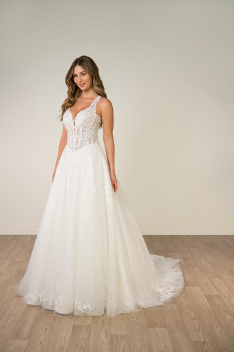 Stella York Style No. SY8314ZN #3 (IV-BC) Ivory Lace and Tulle over Biscotti Gown (IV-IV) Ivory Lace and Tulle over Ivory Gown thumbnail