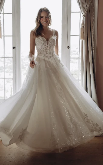 Stella York Style No. SY8314ZN #8 (IV-IV) Ivory Lace and Tulle over Ivory Gown thumbnail
