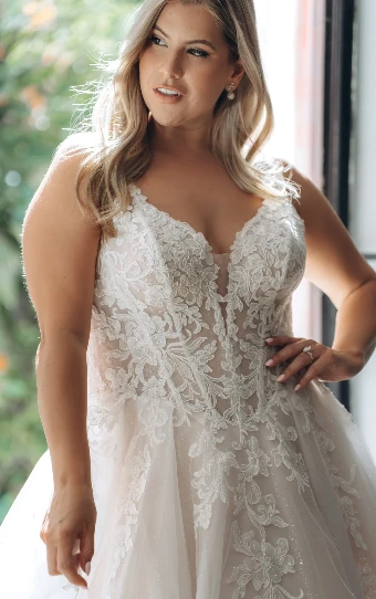 Stella York Style No. SY8314ZN #7 (IV-IV) Ivory Lace and Tulle over Ivory Gown thumbnail