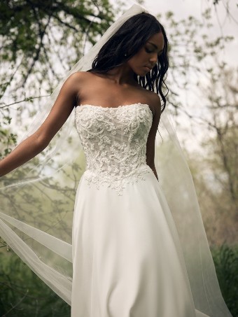 Rebecca Ingram Style No. HAZEL (F6RK109A01 - Unlined bodice) #2 All Ivory (gown with Ivory Illusion) thumbnail
