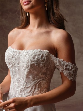 Rebecca Ingram Style No. HAZEL (F6RK109A01 - Unlined bodice) #8 All Ivory (gown with Ivory Illusion) thumbnail