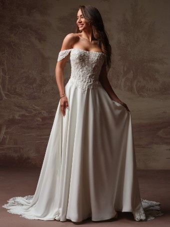 Rebecca Ingram Style No. HAZEL (F6RK109A01 - Unlined bodice) #5 All Ivory (gown with Ivory Illusion) thumbnail