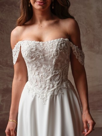 Rebecca Ingram Style No. HAZEL (F6RK109A01 - Unlined bodice) #7 All Ivory (gown with Ivory Illusion) thumbnail