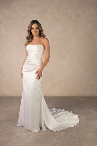 Essense of Australia Style No. D4607 #0 default (IV-PL) Ivory Gown w Porcelain Tulle Illusion thumbnail