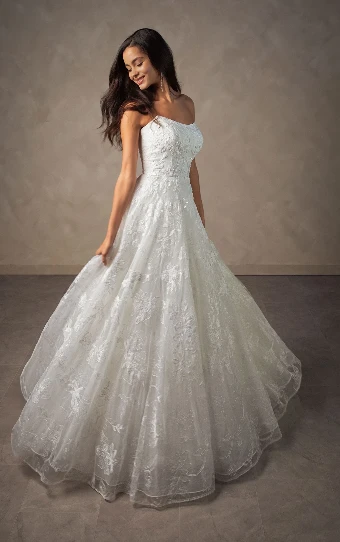 Essense of Australia Style No. D4571CR #0 default (IV-BC) Ivory Lace and Tulle over Biscotti Gown thumbnail
