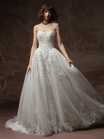 Maggie Sottero Style No. LYRA (F6MS204A01 - Glitter tulle) #4 All Ivory (gown with Ivory Illusion) thumbnail