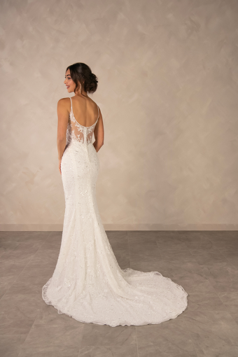 Essense of Australia Style No. D4567 #6 (IVIV-PL) Ivory Lace & Tulle over Ivory Gown w Porcelain Tulle Illusion thumbnail