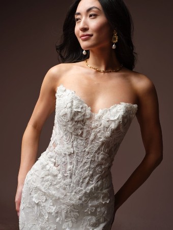 Maggie Sottero Style No. ESTELLE (F6MK141A01 - Unlined bodice, Chantilly lace) #1 All Ivory (gown with Ivory Illusion) thumbnail