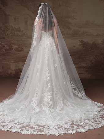 Maggie Sottero Style No. KATE (F6MK014A01 - Unlined bodice, Sparkle tulle) #4 default Ivory over Blush (gown with Ivory Illusion) thumbnail