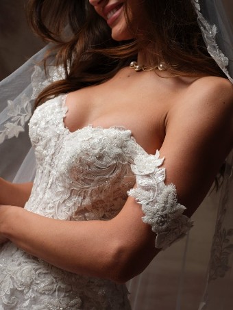 Maggie Sottero Style No. KATE (F6MK014A01 - Unlined bodice, Sparkle tulle) #1 Ivory over Blush (gown with Ivory Illusion) thumbnail