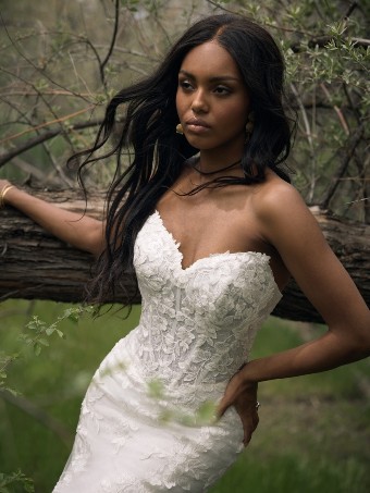 Rebecca Ingram Style No. BRANDY (F6RS117A01 - Unlined bodice) #1 All Ivory (gown with Ivory Illusion) thumbnail