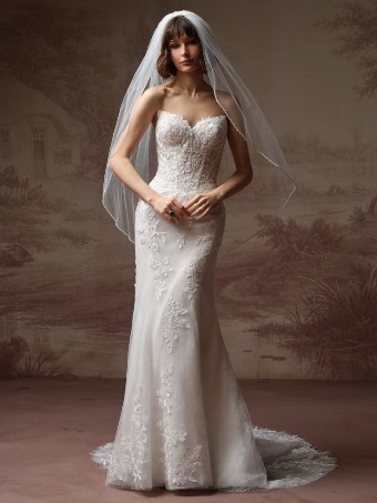 Rebecca Ingram Style No. BRANDY (F6RS117A01 - Unlined bodice) #3 All Ivory (gown with Ivory Illusion) thumbnail