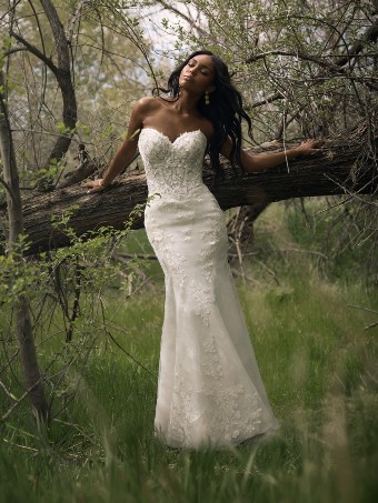 Rebecca Ingram Style No. BRANDY (F6RS117A01 - Unlined bodice) #7 All Ivory (gown with Ivory Illusion) thumbnail