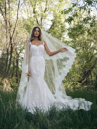 Rebecca Ingram Style No. ESMERALDA LANE (F6RK051A11 - Unlined bodice, Strapless, Sequin tulle) #0 default Ivory over Blush (gown with Ivory Illusion) thumbnail