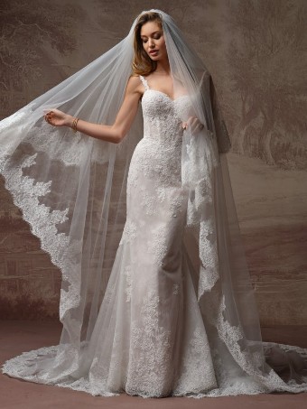 Rebecca Ingram Style No. ESMERALDA LANE (F6RK051A11 - Unlined bodice, Strapless, Sequin tulle) #3 Ivory over Blush (gown with Ivory Illusion) thumbnail