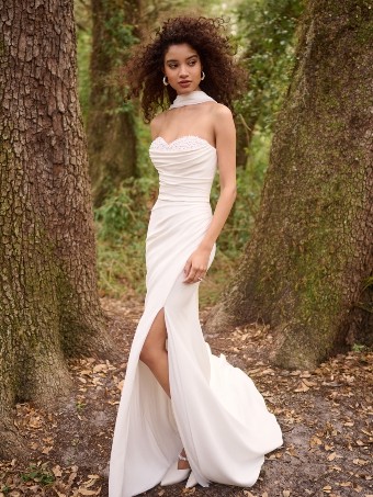 Rebecca Ingram Style No. KATHLEEN (25RN904A01 - Slit) #0 default All Ivory thumbnail