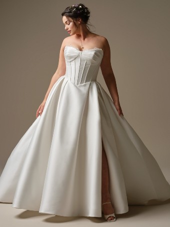 Rebecca Ingram Style No. ZORINA (26RN417A01 - Slit) #0 default All Ivory thumbnail