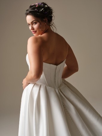 Rebecca Ingram Style No. ZORINA (26RN417A01 - Slit) #2 All Ivory thumbnail